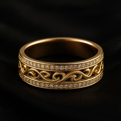 Radiant Hollow Gold Band