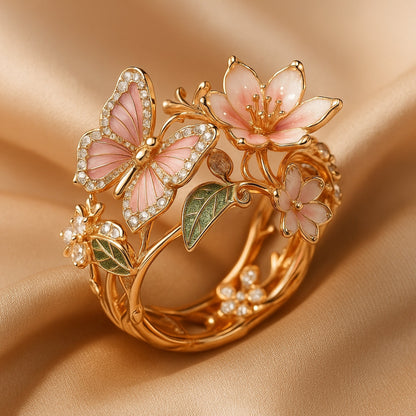 Nature's Radiance Butterfly Zirconia Ring