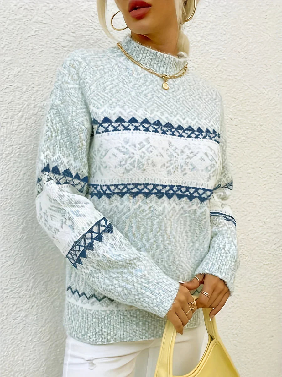 Aeris™ - Snowflake Pattern Knit Sweater