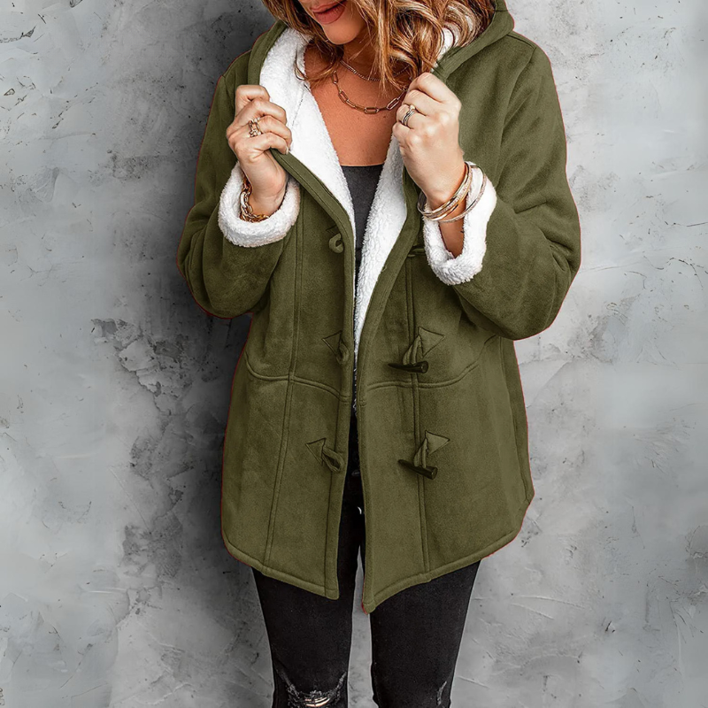 Chloe™ - Cozy Hooded Toggle Coat