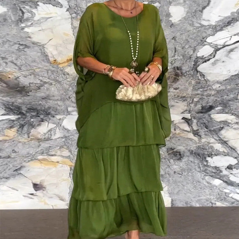 Tranquil Elegance Draped Dress