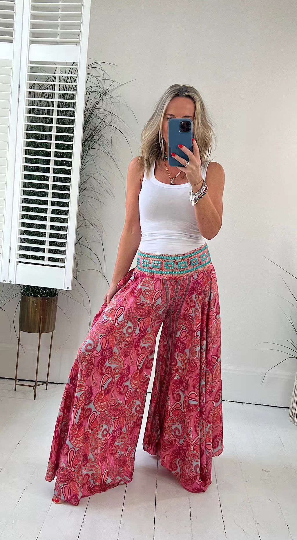 Boho Chic Wide-Leg Trousers
