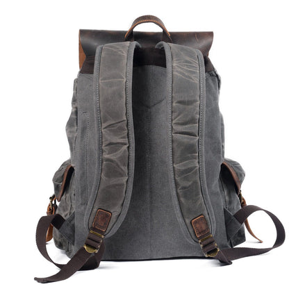 Asher Linen and Leather Backpack