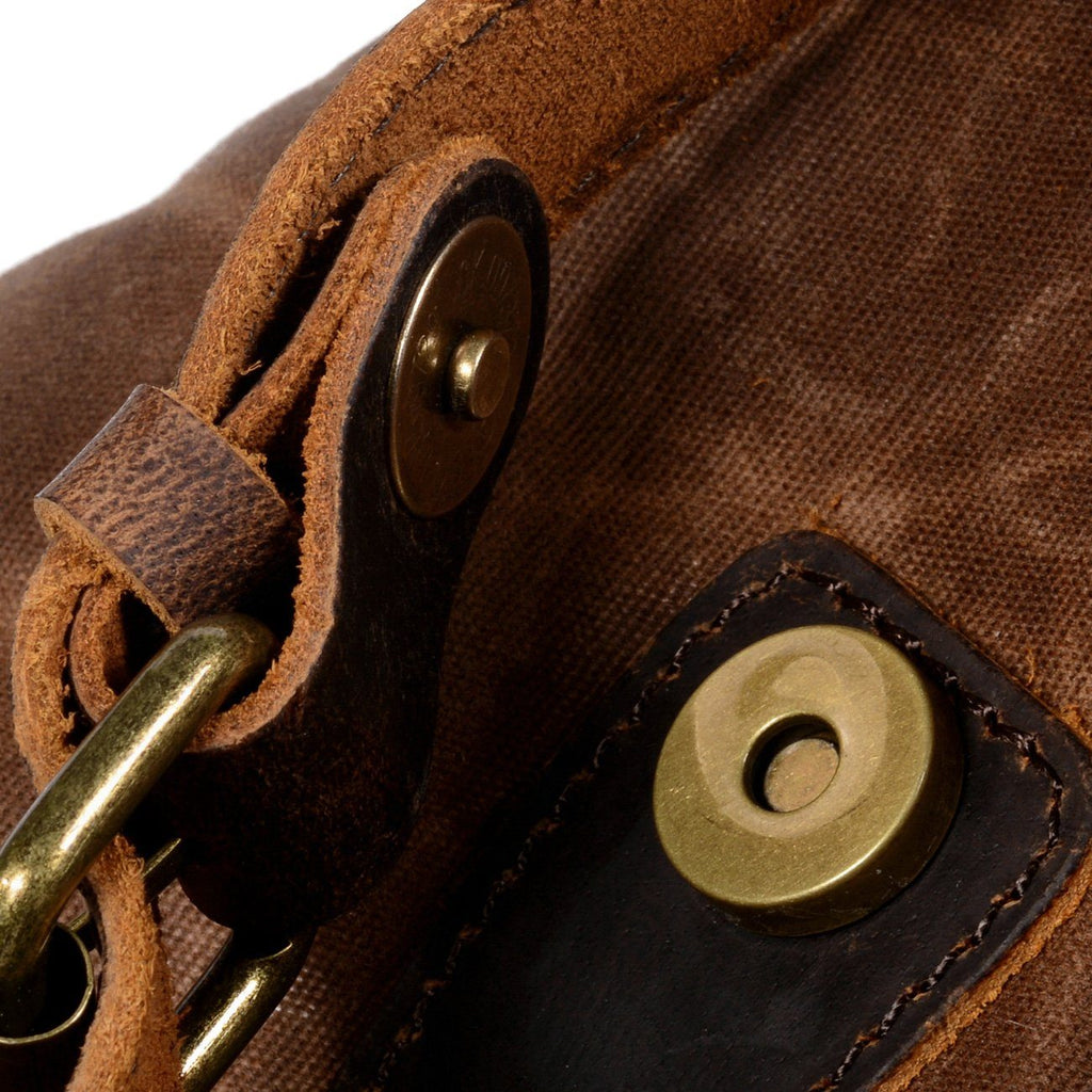 Asher Linen and Leather Backpack