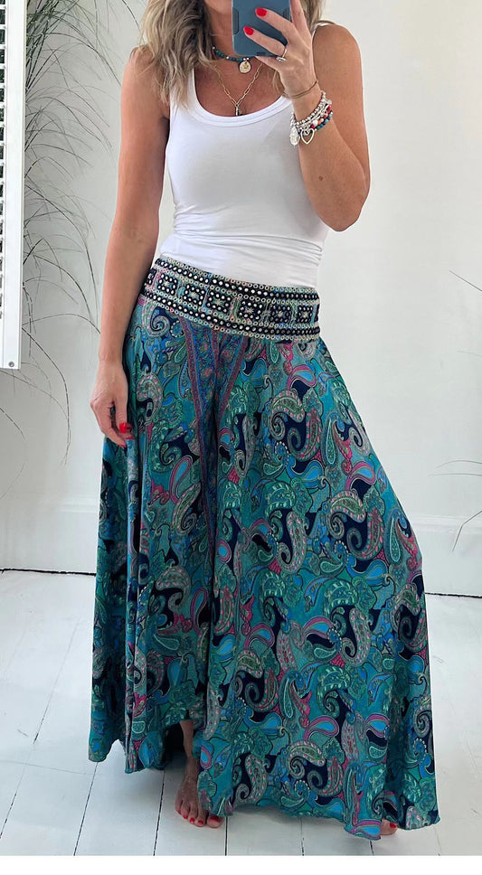 Boho Chic Wide-Leg Trousers
