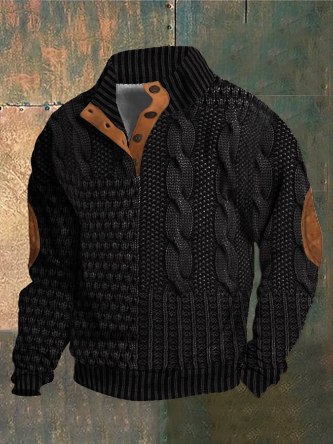 Boreal™ | Cozy Patchwork Knit Sweater