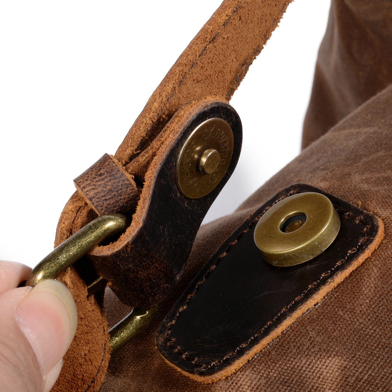 Asher Linen and Leather Backpack