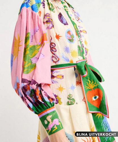 Sofia™ | Elegant Maxi Dress with Artistic Flair