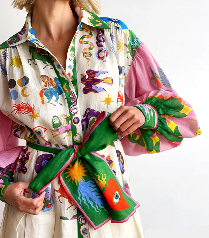 Sofia™ | Elegant Maxi Dress with Artistic Flair