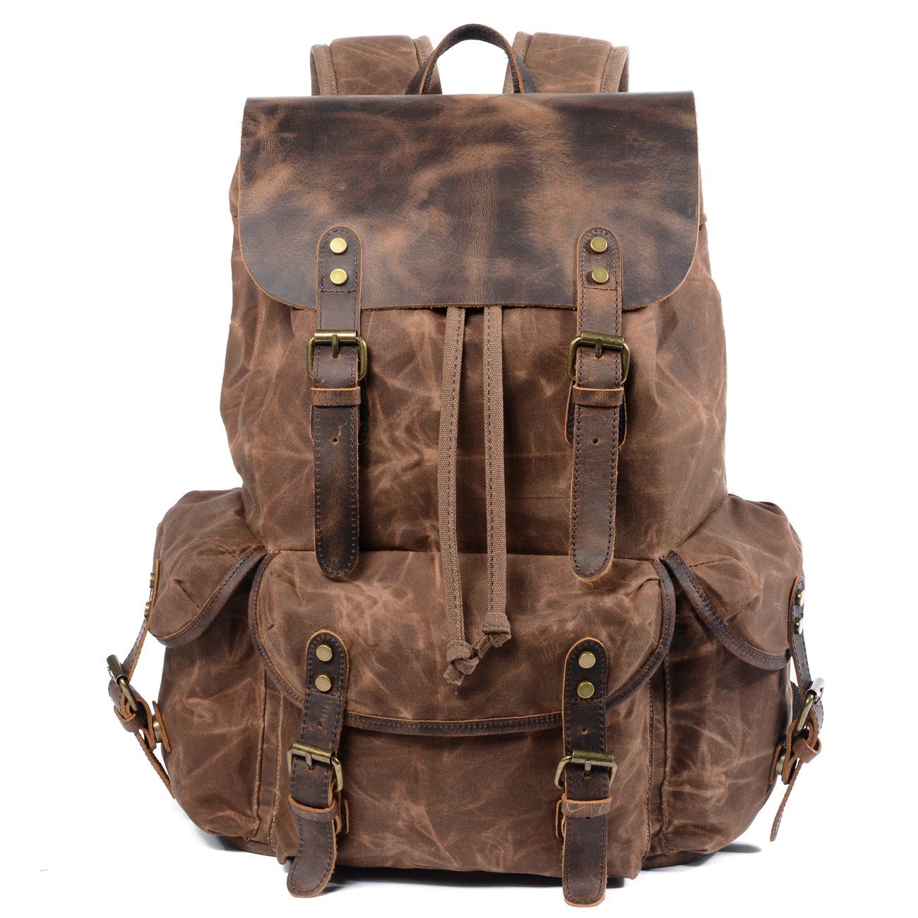 Asher Linen and Leather Backpack