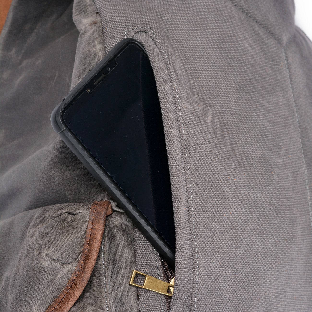 Asher Linen and Leather Backpack