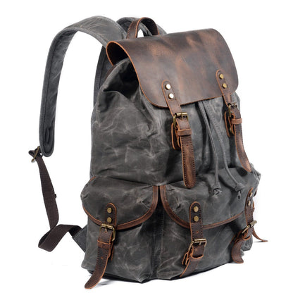 Asher Linen and Leather Backpack