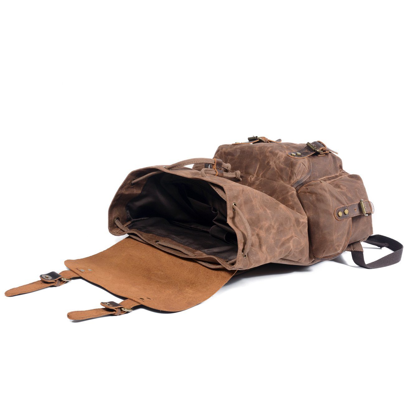 Asher Linen and Leather Backpack