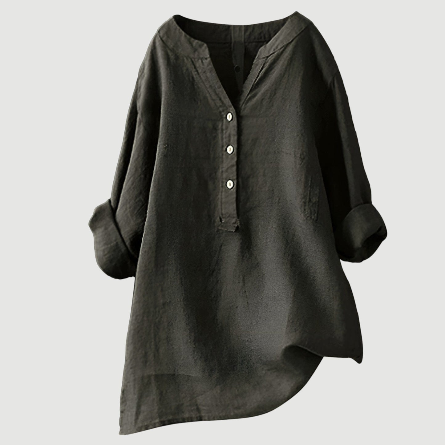 Linen Button-Up Shirt by Mira