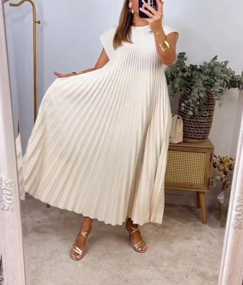 Elara™ - Flowing Pleated Maxi Dress