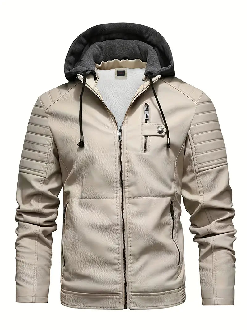 RedLine™ - Leather Hooded Jacket