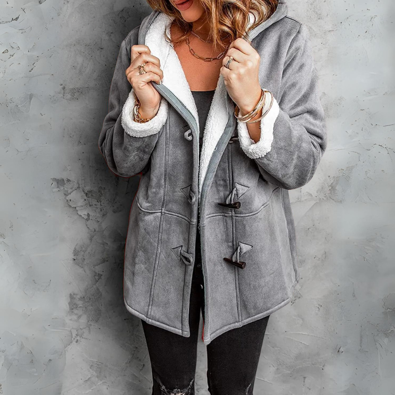 Chloe™ - Cozy Hooded Toggle Coat