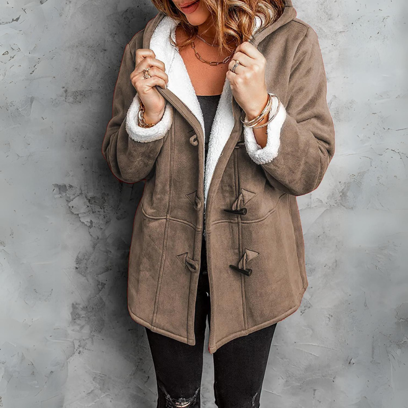 Chloe™ - Cozy Hooded Toggle Coat