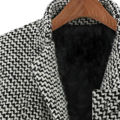Vanessa™ | Elegant Checkered Long Coat