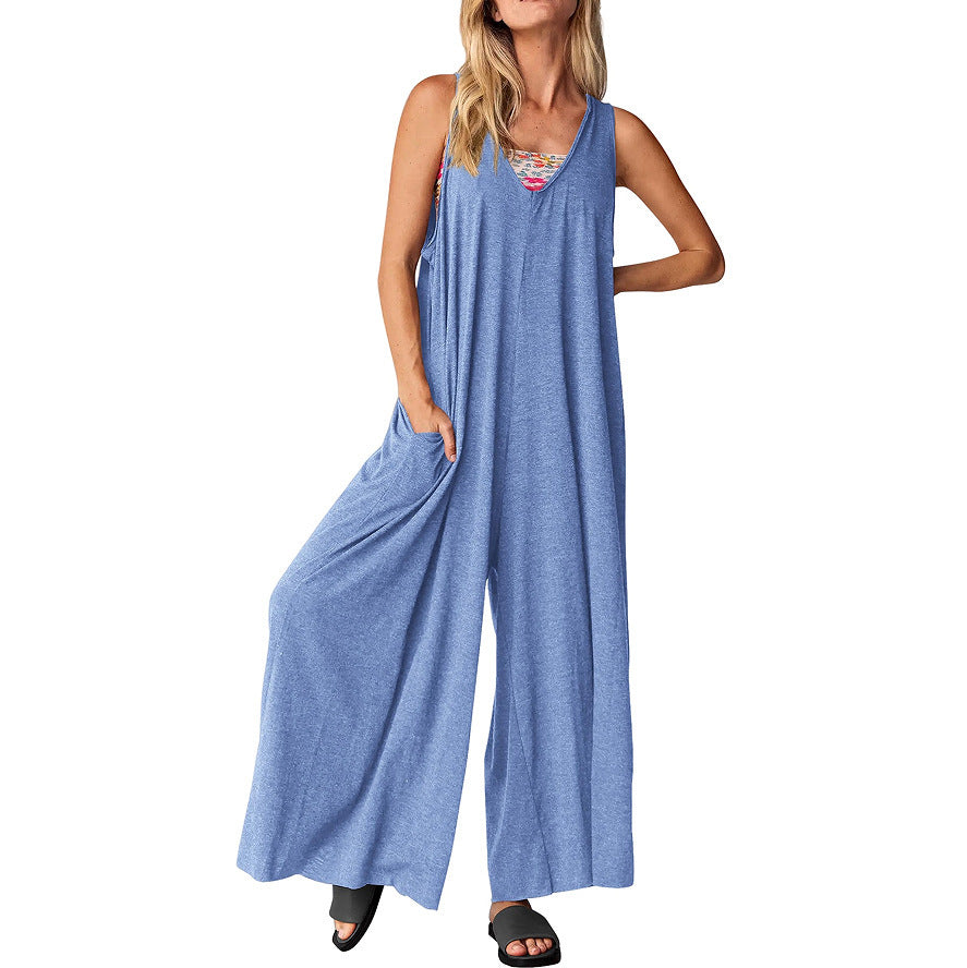 Evelyn | Easygoing V-Neck Jumpsuit