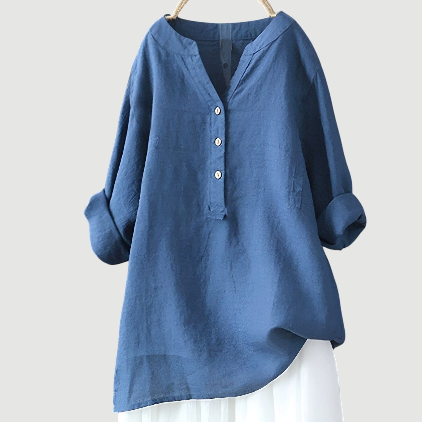 Linen Button-Up Shirt by Mira