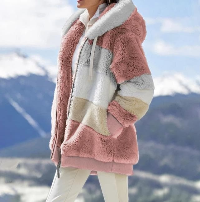 Viviana™ | Luxurious & Cozy Colorblock Faux Fur Coat