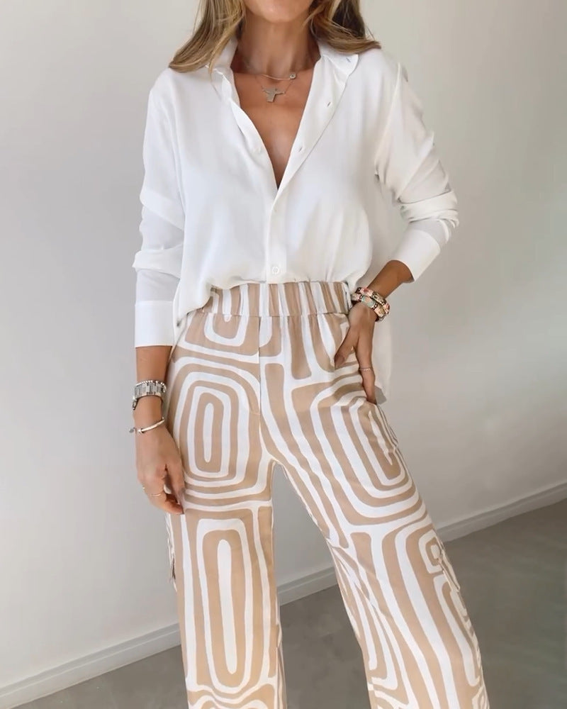 Olivia™ Stylish Patterned Women's Two-Piece Ensemble