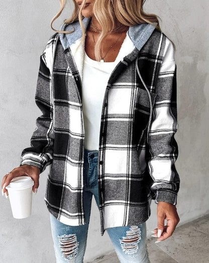 Sierra™ Checkered Hooded Flannel Coat