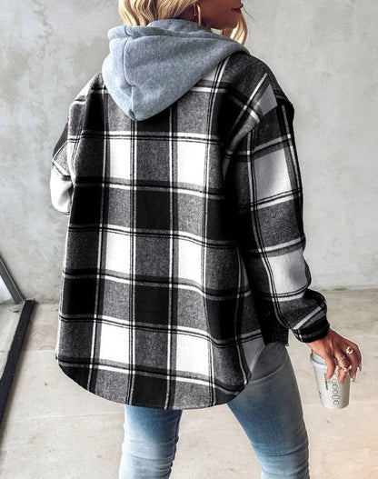 Sierra™ Checkered Hooded Flannel Coat