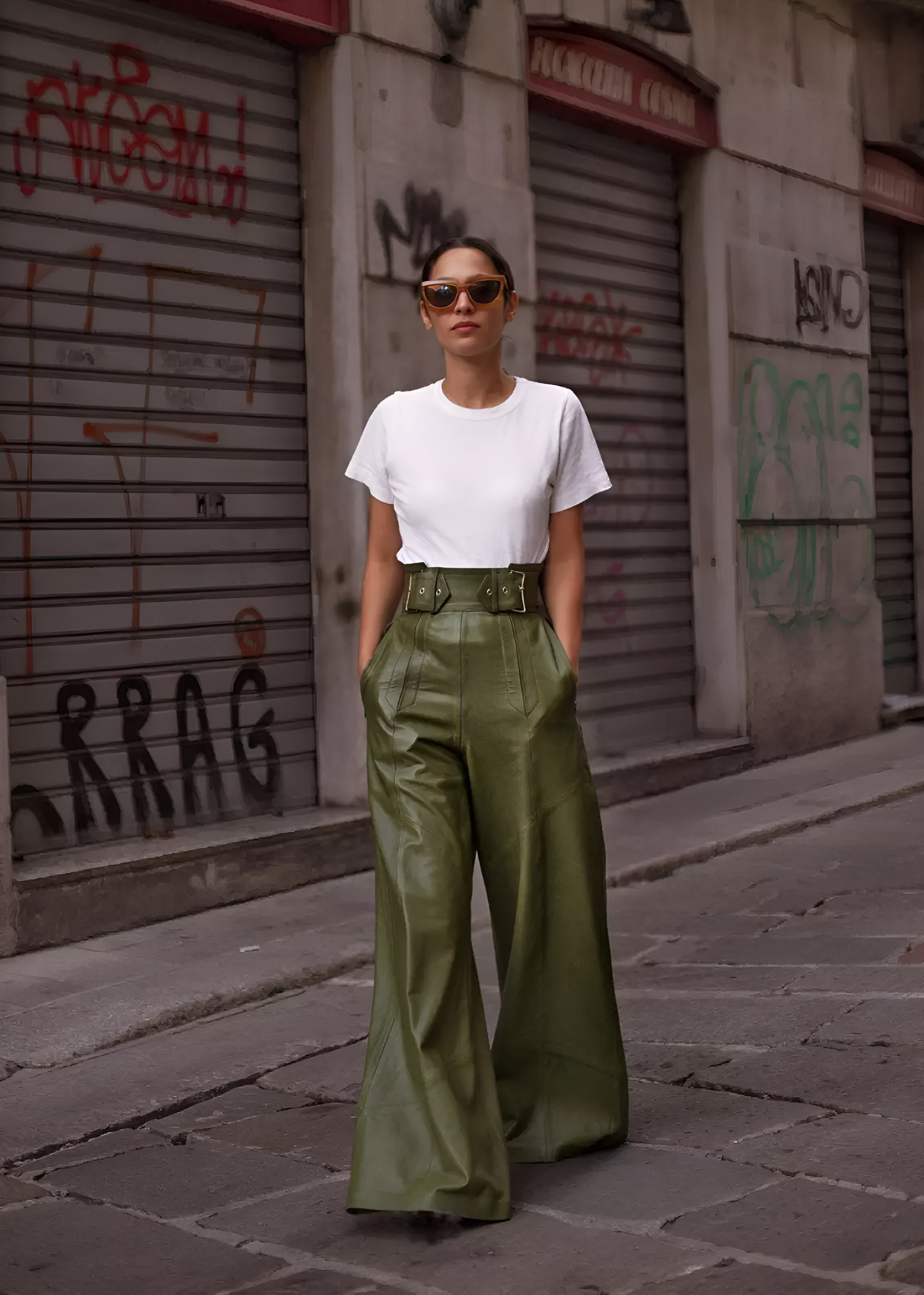 UrbanChic™ - Belted Wide-Leg Trousers