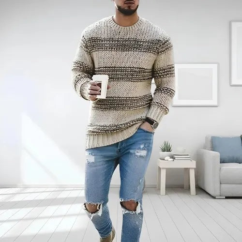 Liam™ | Men's Striped Knit Sweater