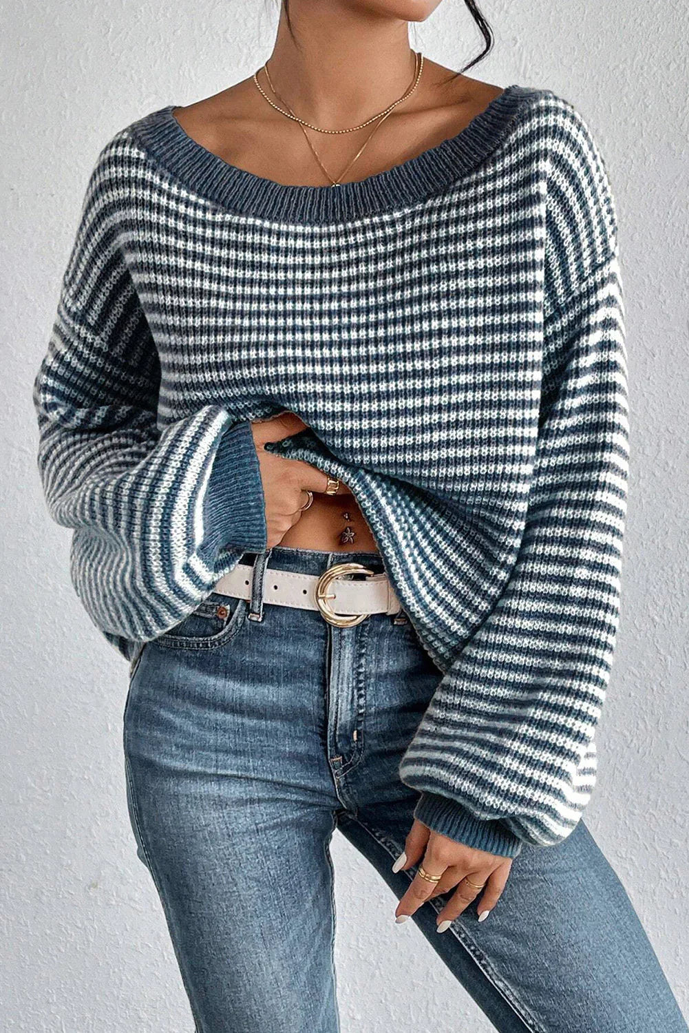 Eva™ Comfy Striped Knit Pullover
