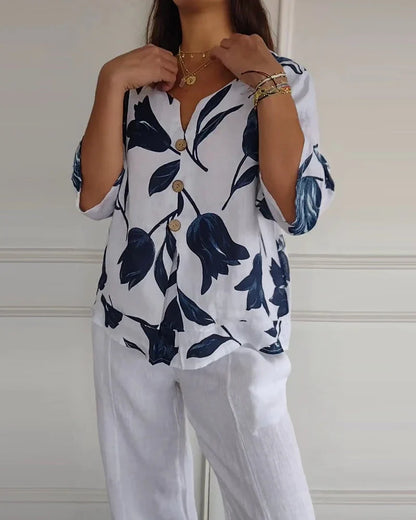 Floral Breeze Cotton Blouse