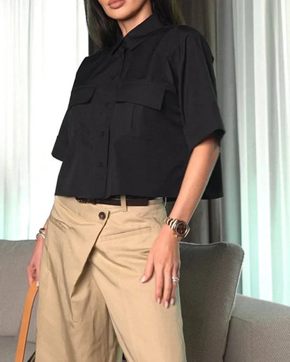 Aria™ - Stylish Cropped Two-Piece Ensemble