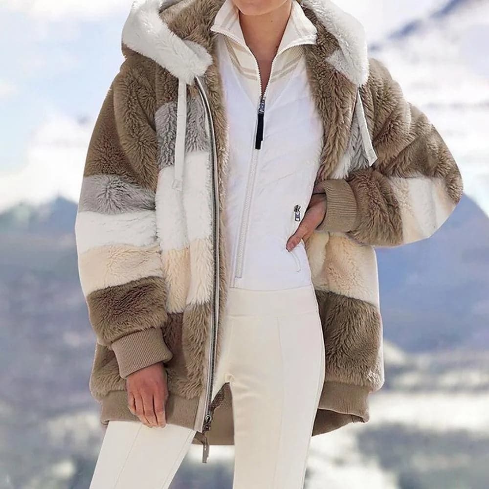 Viviana™ | Luxurious & Cozy Colorblock Faux Fur Coat