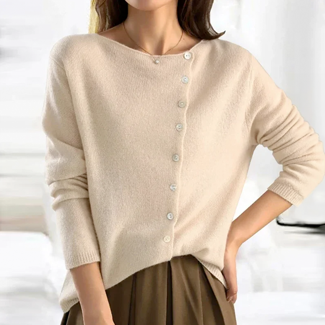 Elin™ - Comfy Button-Up Relaxed Knit Shirt