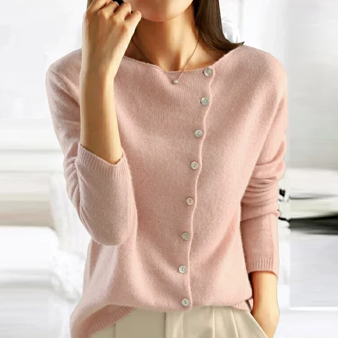 Elin™ - Comfy Button-Up Relaxed Knit Shirt