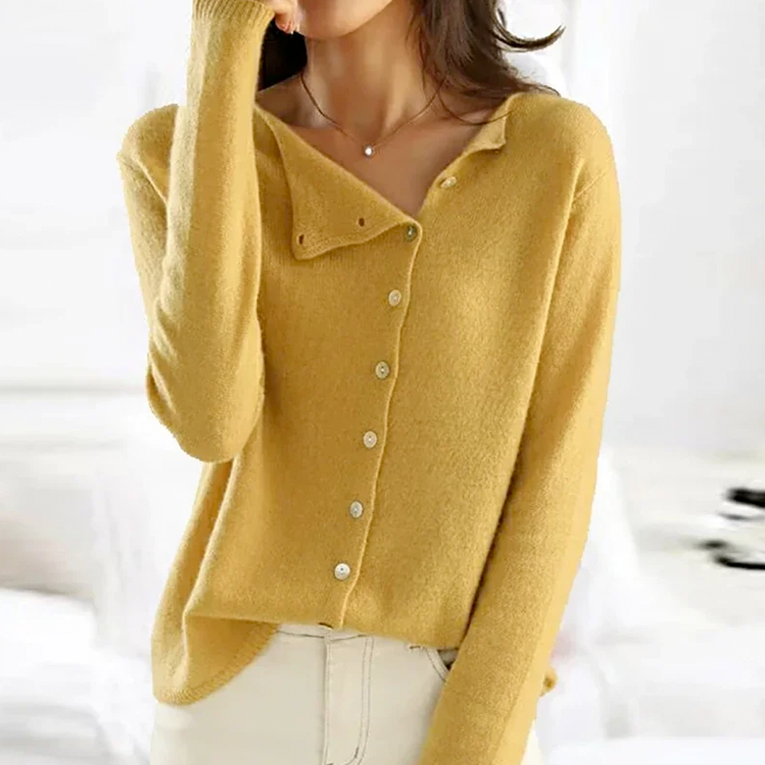 Elin™ - Comfy Button-Up Relaxed Knit Shirt