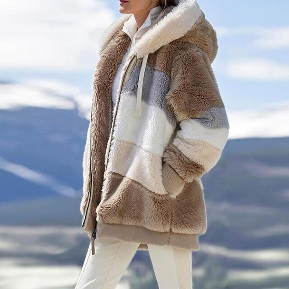 Viviana™ | Luxurious & Cozy Colorblock Faux Fur Coat
