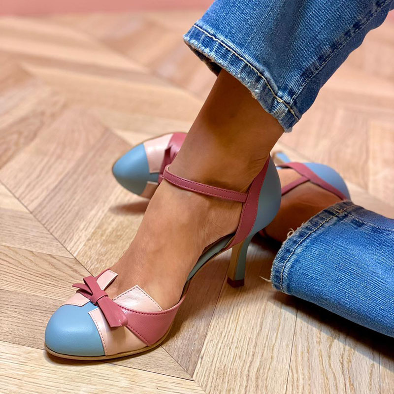 Bellarosa | Vibrant Knot & Strap Sandals with Round Toe