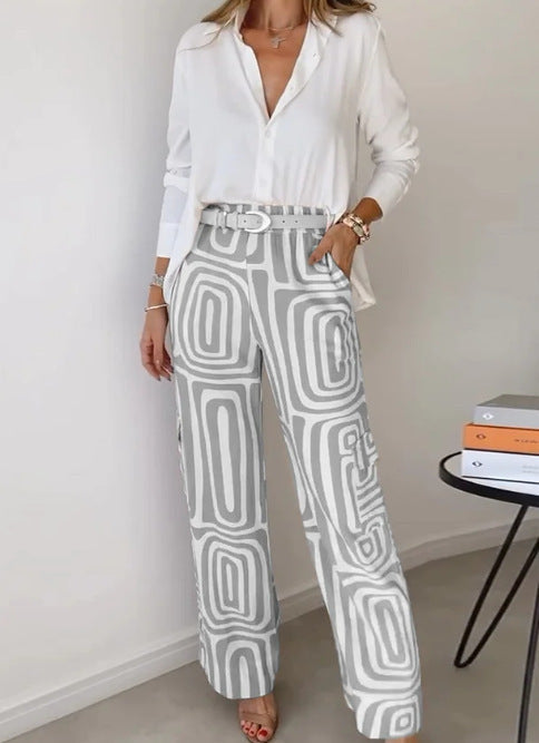 Olivia™ Stylish Patterned Women's Two-Piece Ensemble