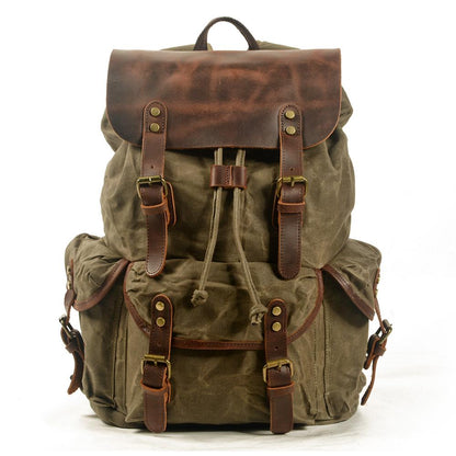 Asher Linen and Leather Backpack