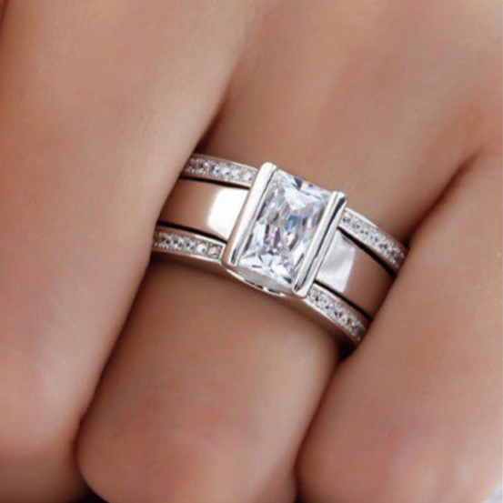 Antique Inlaid Glass Ring