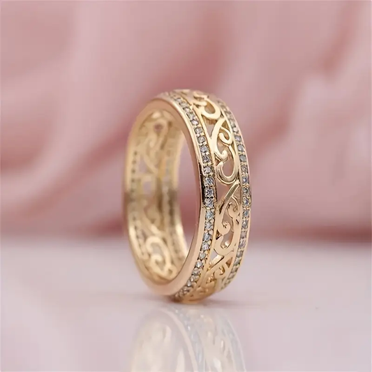 Radiant Hollow Gold Band
