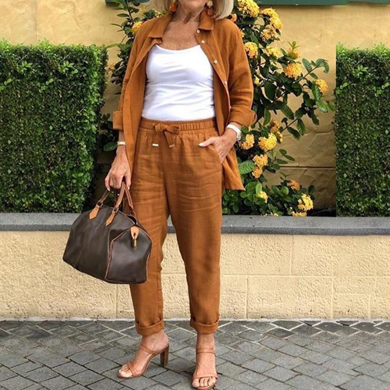Eliana™ - Easygoing Linen Two-Piece Ensemble