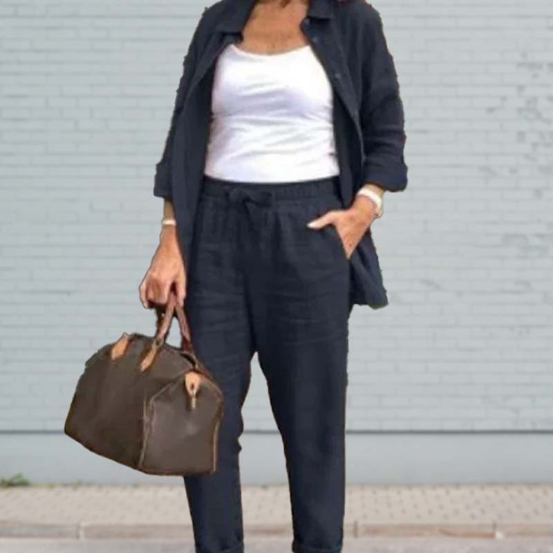 Eliana™ - Easygoing Linen Two-Piece Ensemble