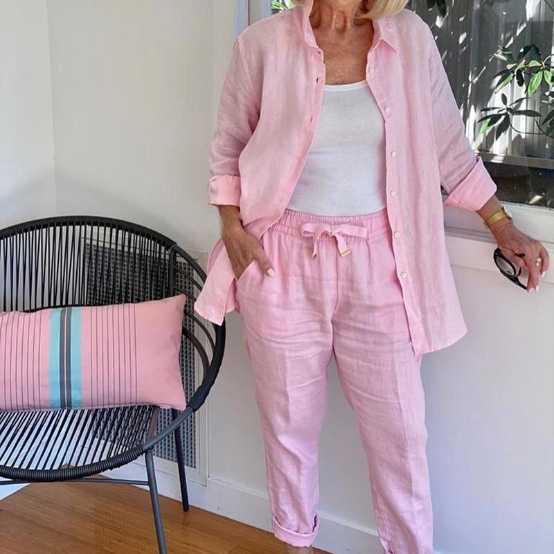 Eliana™ - Easygoing Linen Two-Piece Ensemble