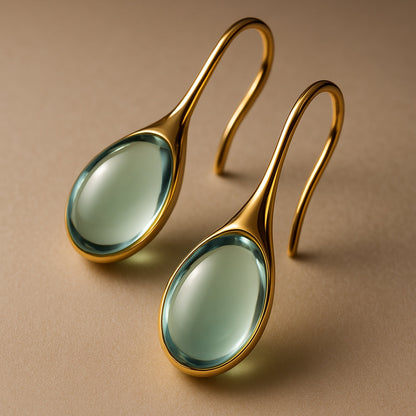 Gold and Silver Crystal Drop Earrings