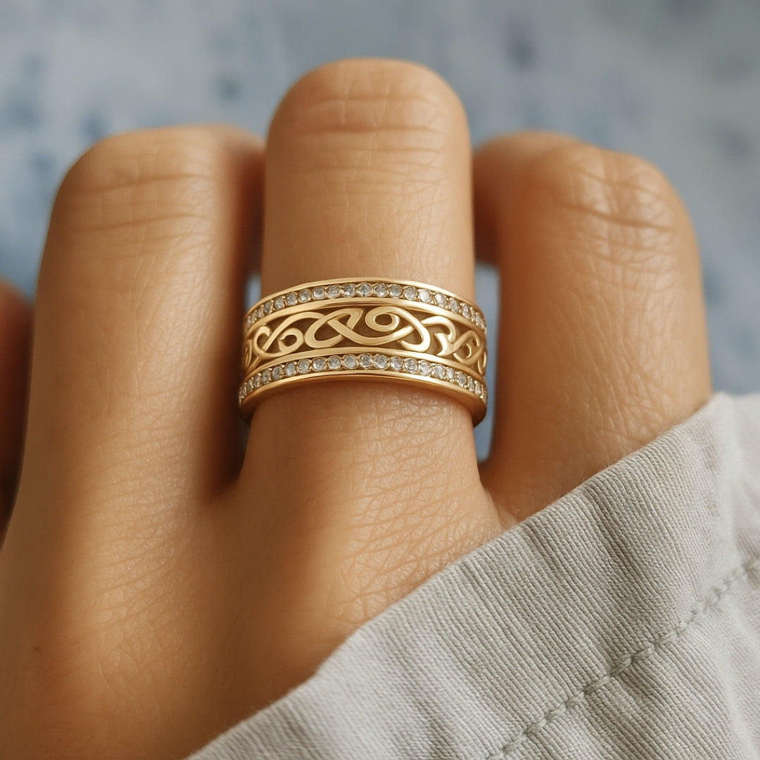 Radiant Hollow Gold Band