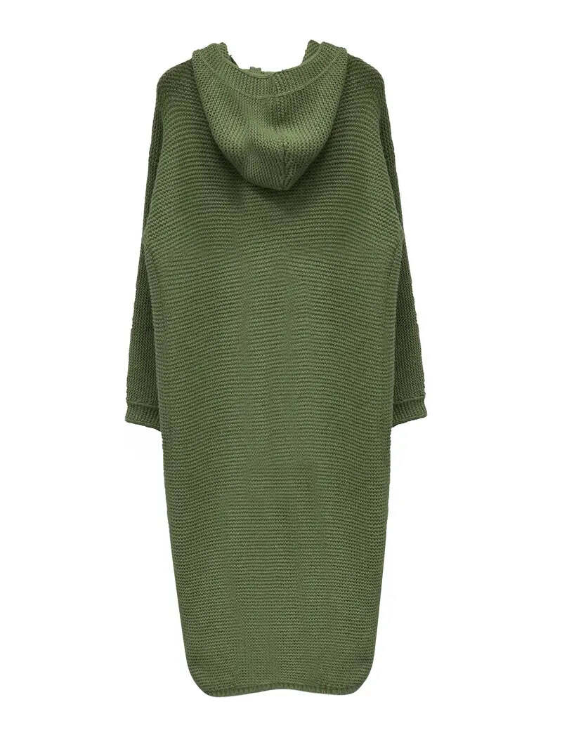 Verona™ - Comfortable Longline Knitted Cardigan with Hood